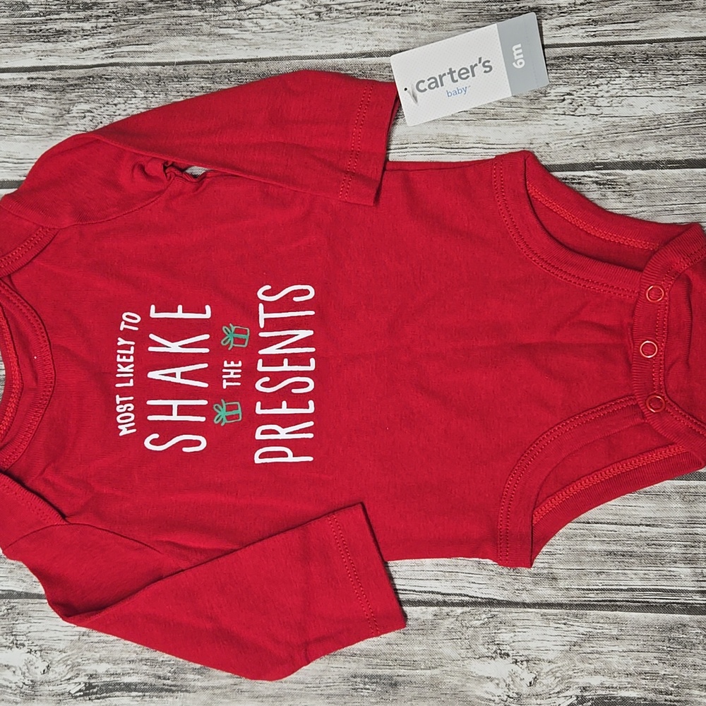 Carters red Christmas onesie